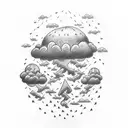 thunderstorm tattoo design idea