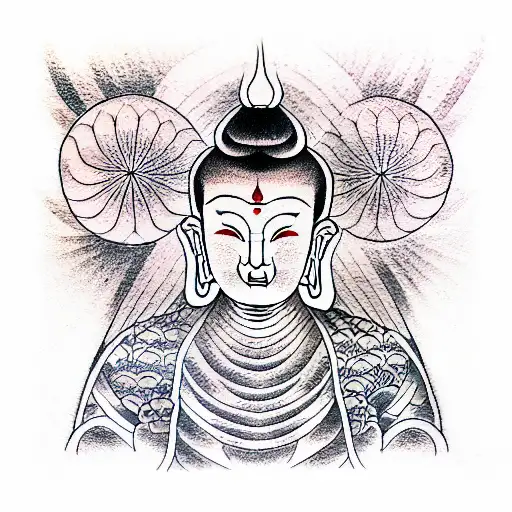 buddhist  tattoo design idea
