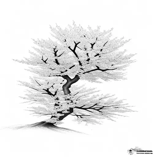 Cherry Blossom tree tattoo design idea