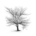 Cherry Blossom tree tattoo design idea