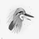 herons bird tattoo design idea