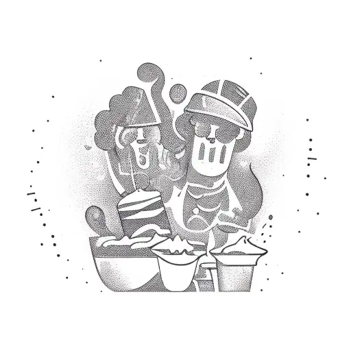 a food festival tattoo design idea