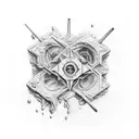 shadows and dust tattoo design idea