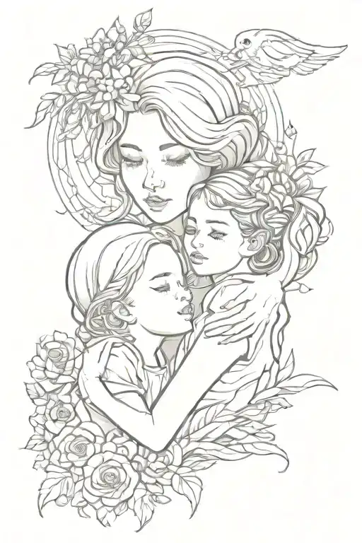mother...daughter saved my life tattoo design idea