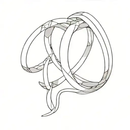 couple ring tattoo design idea