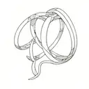 couple ring tattoo design idea