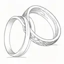 couple ring tattoo design idea