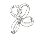 couple ring tattoo design idea