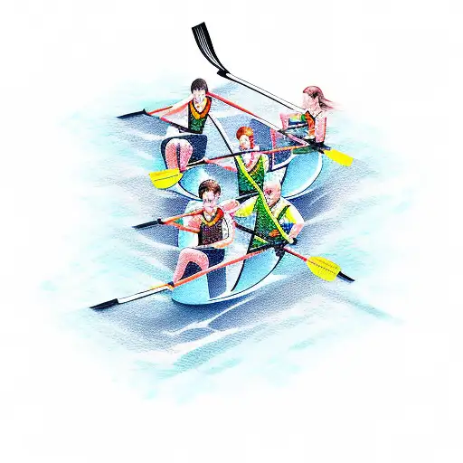 rowing  tattoo design idea