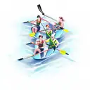 rowing  tattoo design idea