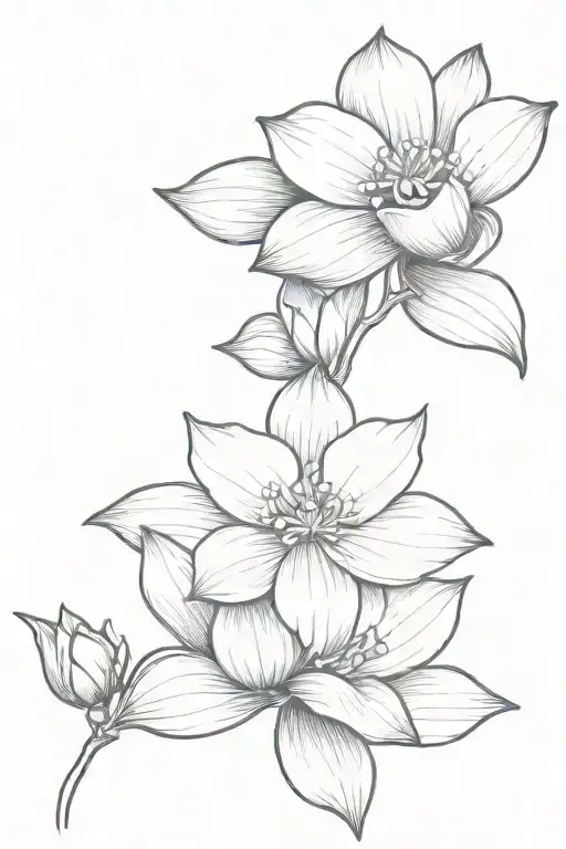 Dove orchid and lotus flower tattoo design idea
