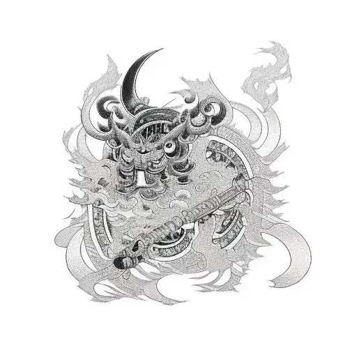 raijin  tattoo design idea