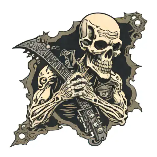 A tattoo of Vic Rattlehead, the mascot of megadeth tattoo design idea