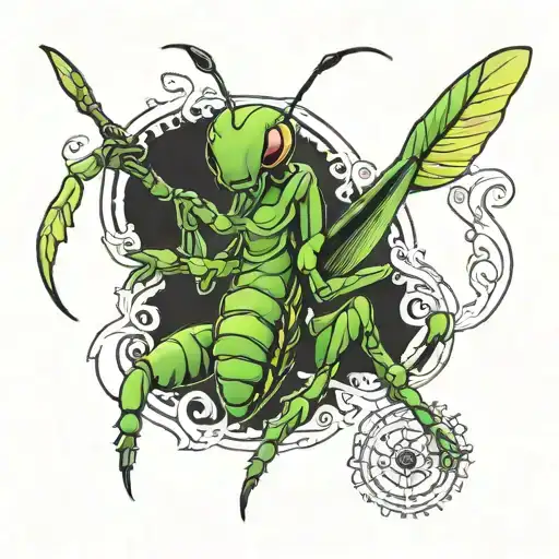 Mantis tattoo design idea