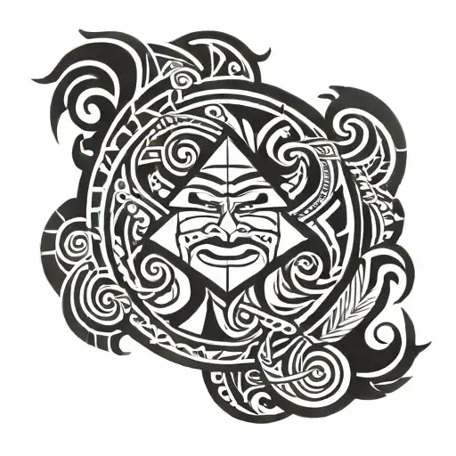 maori and zeus tattoo design idea