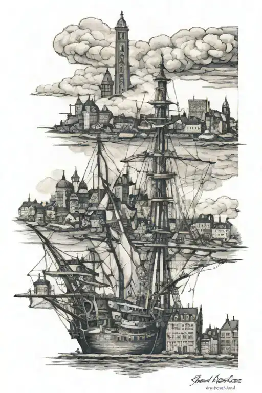 City of Hamburg tattoo design idea