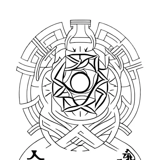 Combine the symbols of Stoicism and laurel in a minimalist design tattoo design idea