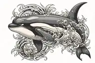 orca menacing tattoo design idea