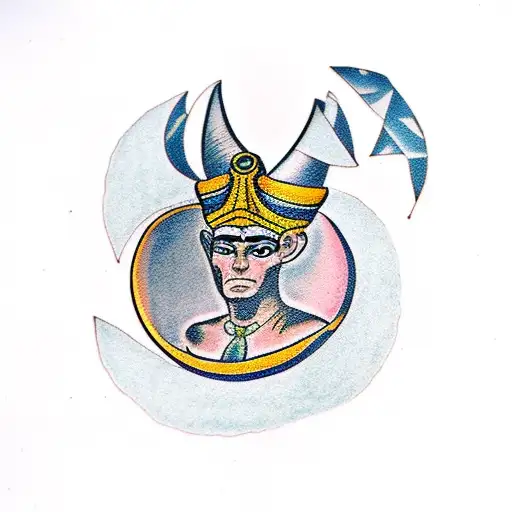 Egyptian mythology tattoo design idea