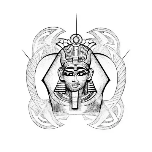 Egyptian mythology tattoo design idea