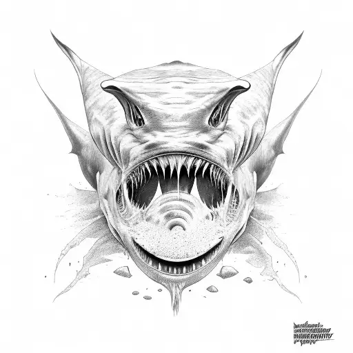 Goblin shark tattoo design idea