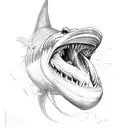 Goblin shark tattoo design idea