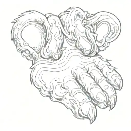  “See you in heaven my little angel.” Drawing of a small dog’s paw. tattoo design idea