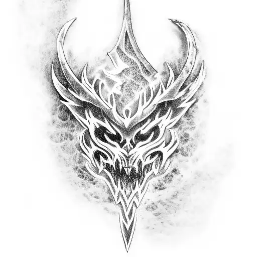 frostmourne blue fire  tattoo design idea