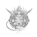 Leo zodiac whit Taurus  tattoo design idea