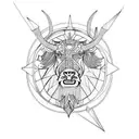 Leo zodiac whit Taurus  tattoo design idea