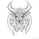 Leo zodiac whit Taurus  tattoo design idea