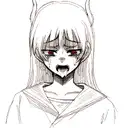 devil crying tattoo design idea