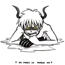 devil man crying tattoo design idea