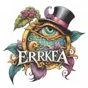 Erika name incorporated tattoo design idea