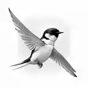 Swallow Bird tattoo design idea