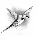 Swallow Bird tattoo design idea