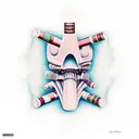 alien smoking marijuana tattoo design idea