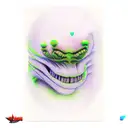 alien smoking marijuana tattoo design idea