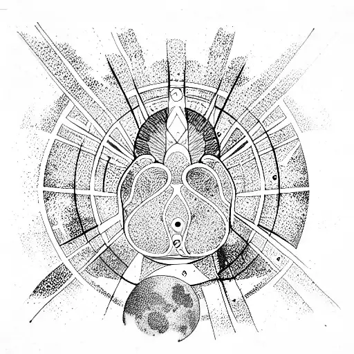 Moon tattoo design idea