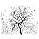 fine line giving tree stump  tattoo design idea