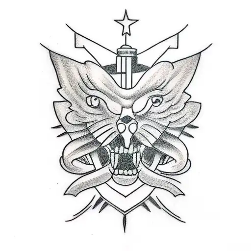 double C tattoo design idea