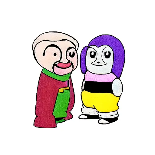 all 90's cartoon characters as a sleeve tattoo design idea