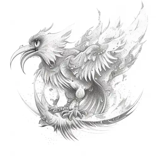 semicolon Phoenix tattoo design idea