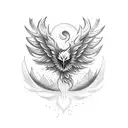 semicolon Phoenix tattoo design idea