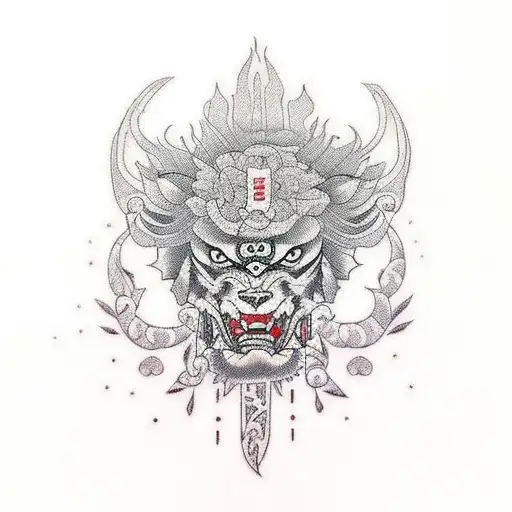 Patchwork leg tattoo tattoo design idea