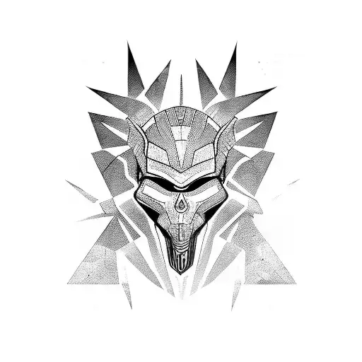 cyber sigilism tattoo design idea