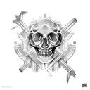 scars with bones tattoo design idea