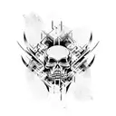 scars with bones tattoo design idea