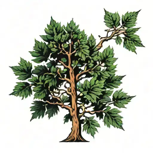 dawn redwood tree tattoo design idea