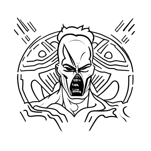 A tattoo of Johnny Cage performing a signature Mortal Kombat move tattoo design idea